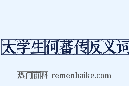 太学生何蕃传反义词是什么意思的图片